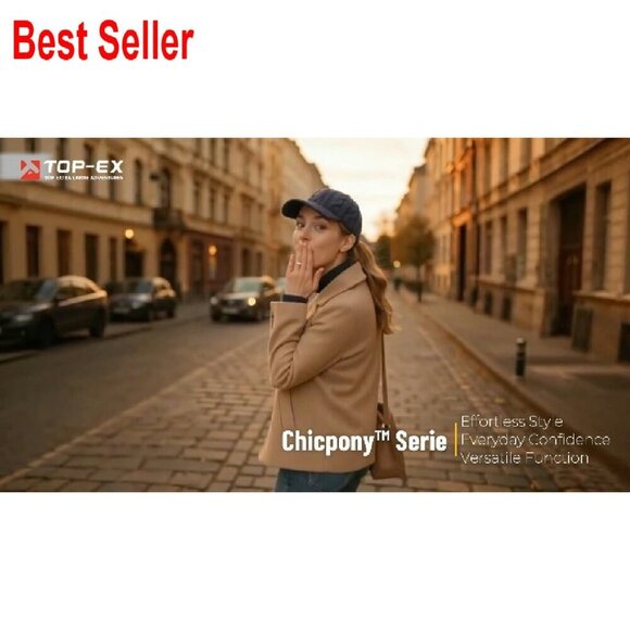 Merino Wool Visor Beanie Fleece Lined Ponytail Hat Winter Warm Windproof main image 7